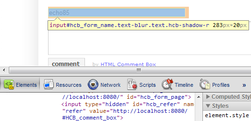 using commentbox with firebug
